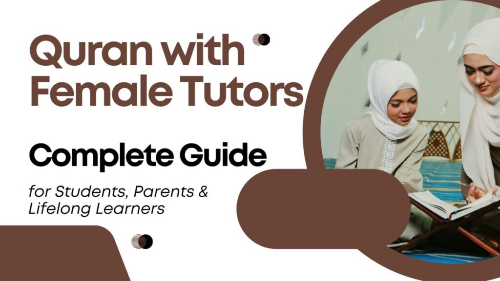 A female Quran Teacher teaches the Holy Quran to a little girl