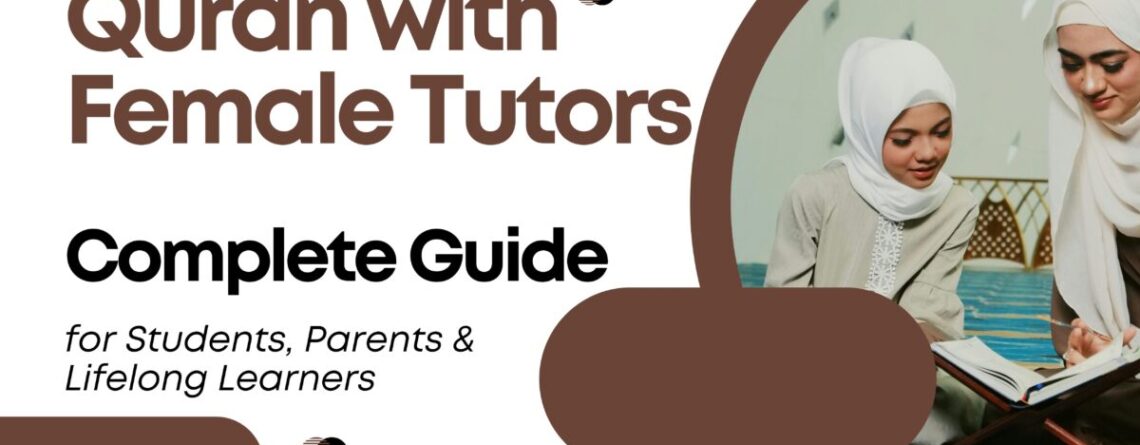 A female Quran Teacher teaches the Holy Quran to a little girl